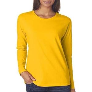 imageGildan Womens Heavy Cotton Long Sleeve TShirt 2PackOld Gold