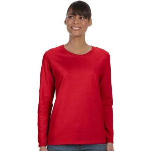 imageGildan Womens Heavy Cotton Long Sleeve TShirt 2PackRed
