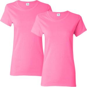imageGildan Womens Heavy Cotton TShirt Style G5000L 2PackAzalea