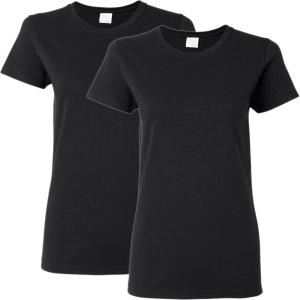 imageGildan Womens Heavy Cotton TShirt Style G5000L 2PackBlack
