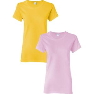 imageGildan Womens Heavy Cotton TShirt Style G5000L 2PackDaisyLightpink