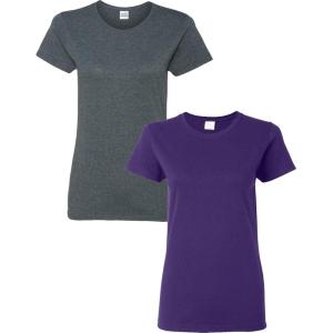imageGildan Womens Heavy Cotton TShirt Style G5000L 2PackDarkheatherPurple