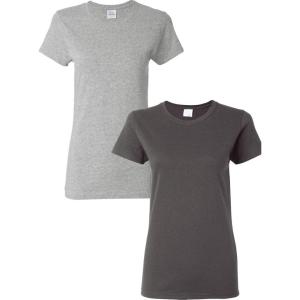 imageGildan Womens Heavy Cotton TShirt Style G5000L 2PackSportgreyCharcoal