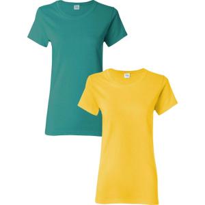 imageGildan Womens Heavy Cotton TShirt Style G5000L 2PackTropicalDaisy