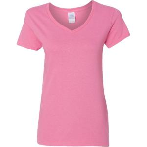 imageGildan Womens Heavy Cotton VNeck TShirt 2PackAzalea