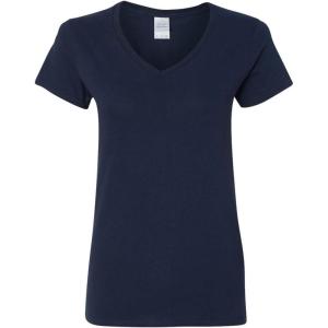 imageGildan Womens Heavy Cotton VNeck TShirt 2PackNavy