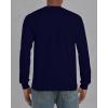imageGildan Unisex Adult Ultra Cotton Long Sleeve TShirt Style G2400 MultipackNavy 2pack