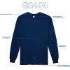 imageGildan Unisex Adult Ultra Cotton Long Sleeve TShirt Style G2400 MultipackNavy 3pack