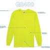 imageGildan Unisex Adult Ultra Cotton Long Sleeve TShirt Style G2400 MultipackSafety Green 2pack