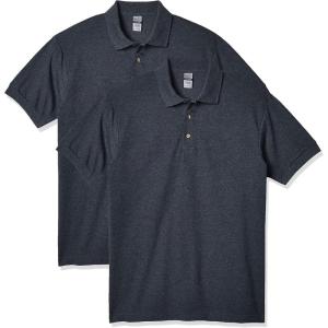 imageGildan Mens Ultra Cotton Pique Sport Shirt 2PackDark Heather