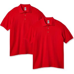 imageGildan Mens Ultra Cotton Pique Sport Shirt 2PackRed
