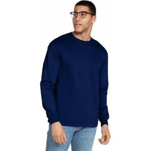 imageGildan Unisex Adult Ultra Cotton Long Sleeve TShirt Style G2400 MultipackNavy 72pack