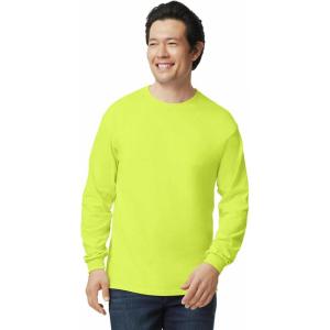 imageGildan Unisex Adult Ultra Cotton Long Sleeve TShirt Style G2400 MultipackSafety Green 72pack