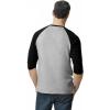 imageGildan Adult Heavy Cotton 34 Raglan TShirt Style G5700 2PackSport GreyBlack