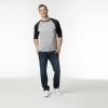 imageGildan Adult Heavy Cotton 34 Raglan TShirt Style G5700 2PackSport GreyBlack