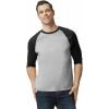 imageGildan Adult Heavy Cotton 34 Raglan TShirt Style G5700 2PackSport GreyBlack