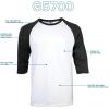 imageGildan Adult Heavy Cotton 34 Raglan TShirt Style G5700 2PackSport GreyBlack