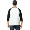 imageGildan Adult Heavy Cotton 34 Raglan TShirt Style G5700 2PackWhiteBlack