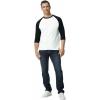 imageGildan Adult Heavy Cotton 34 Raglan TShirt Style G5700 2PackWhiteBlack