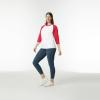 imageGildan Adult Heavy Cotton 34 Raglan TShirt Style G5700 2PackWhiteRed