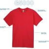 imageGildan Unisex Adult Heavy Cotton TShirt Style G5000 MultipackRed 2pack