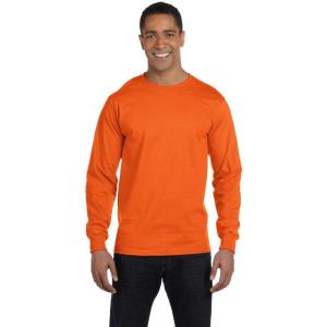 imageGildan Adult DryBlend Long Sleeve TShirt Style G8400 2PackOrange