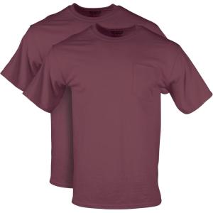 imageGildan Adult DryBlend Workwear TShirts with Pocket 2PackMaroon