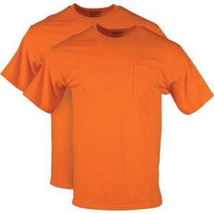 imageGildan Adult DryBlend Workwear TShirts with Pocket 2PackSafety Orange