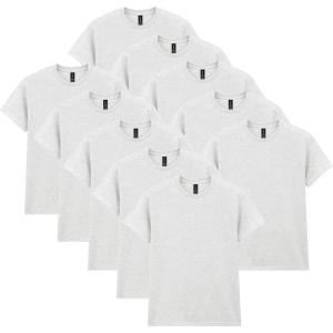 imageGildan Unisex Adult Heavy Cotton TShirt Style G5000 MultipackAsh Grey 10pack