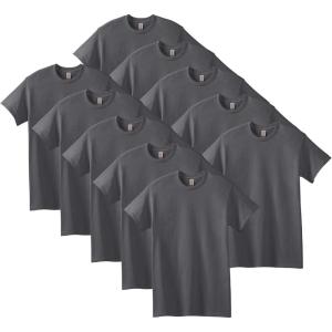 imageGildan Unisex Adult Heavy Cotton TShirt Style G5000 MultipackCharcoal 10pack