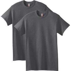 imageGildan Unisex Adult Heavy Cotton TShirt Style G5000 MultipackCharcoal 2pack