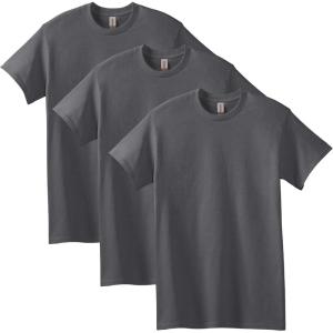 imageGildan Unisex Adult Heavy Cotton TShirt Style G5000 MultipackCharcoal 3pack
