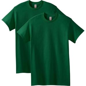 imageGildan Unisex Adult Heavy Cotton TShirt Style G5000 MultipackForest Green 2pack