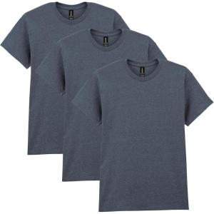 imageGildan Unisex Adult Heavy Cotton TShirt Style G5000 MultipackHeather Navy 3pack