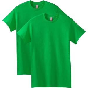 imageGildan Unisex Adult Heavy Cotton TShirt Style G5000 MultipackIrish Green 2pack