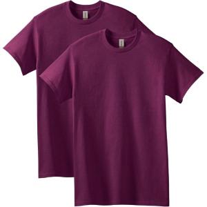 imageGildan Unisex Adult Heavy Cotton TShirt Style G5000 MultipackMaroon 2pack