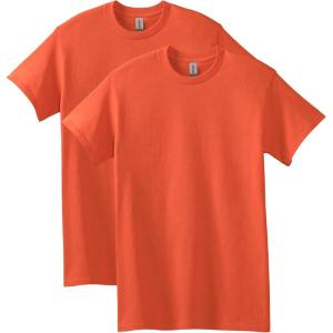 imageGildan Unisex Adult Heavy Cotton TShirt Style G5000 MultipackOrange 2pack