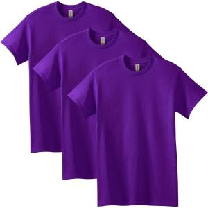 imageGildan Unisex Adult Heavy Cotton TShirt Style G5000 MultipackPurple 3pack