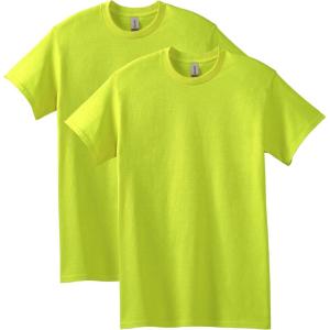 imageGildan Unisex Adult Heavy Cotton TShirt Style G5000 MultipackSafety Green 2pack