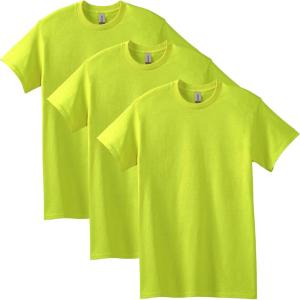 imageGildan Unisex Adult Heavy Cotton TShirt Style G5000 MultipackSafety Green 3pack