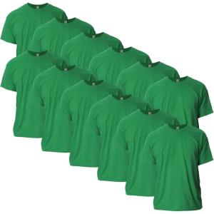 imageGildan Unisex Adult Ultra Cotton TShirt Style G2000 MultipackAntique Irish Green 12pack