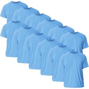 imageGildan Unisex Adult Ultra Cotton TShirt Style G2000 MultipackCarolina Blue 12pack