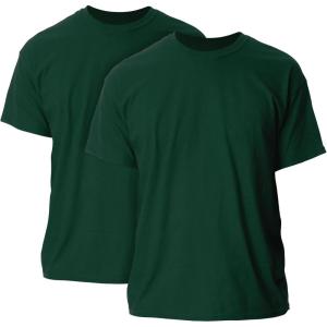 imageGildan Unisex Adult Ultra Cotton TShirt Style G2000 MultipackForest Green 2pack
