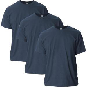 imageGildan Unisex Adult Ultra Cotton TShirt Style G2000 MultipackHeather Navy 3pack