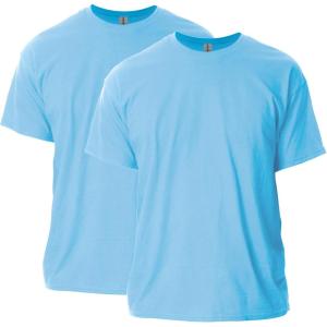 imageGildan Unisex Adult Ultra Cotton TShirt Style G2000 MultipackLight Blue 2pack