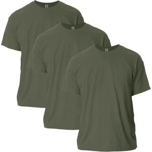 imageGildan Unisex Adult Ultra Cotton TShirt Style G2000 MultipackMilitary Green 3pack
