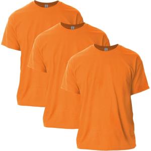 imageGildan Unisex Adult Ultra Cotton TShirt Style G2000 MultipackSafety Orange 3pack
