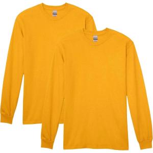imageGildan Adult Heavy Cotton Long Sleeve TShirt Style G5400 2PackGold
