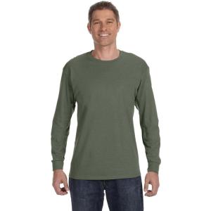 imageGildan Adult Heavy Cotton Long Sleeve TShirt Style G5400 2PackMilitary Green