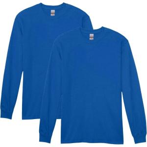 imageGildan Adult Heavy Cotton Long Sleeve TShirt Style G5400 2PackRoyal